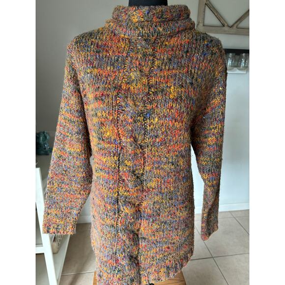 VINTAGE ANNE PINKERTON APE Chunky Knit Mock Neck Wool Blend Sweater - Picture 1 of 8
